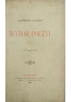 Wybór poezji,1900r.