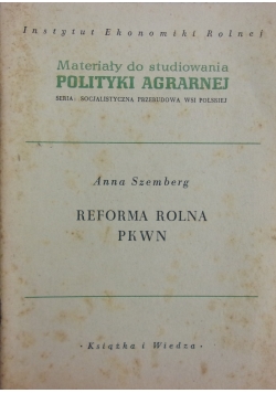 Materiały do studiowania polityki agrarnej