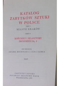 Katalog zabytków sztuki w Polsce, Tom IV cz. II