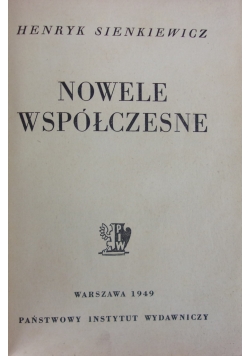 Nowele współczesne, 1949 r.