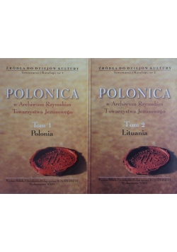 Polonica w Archiwum Rzymskim Towarzystwa Jezusowego, t. 1-2