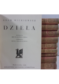 Dzieła Mickiewicza, tom 1-20, 1929 r.