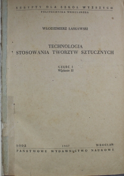 Technologia Stosowania tworzyw sztucznych