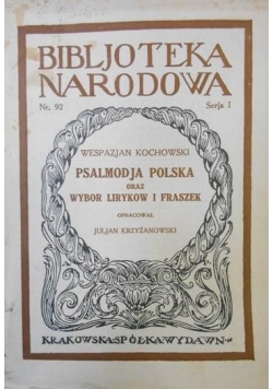 Psalmodja polska, BN, 1926 r.