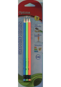 Grafitowy ołówek z gumką HB 3/1 12 sztuk