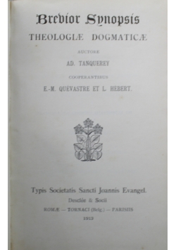 Brevior synopsis theologiae dogmaticae 1913 r.