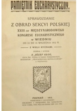 Pamiętnik Eucharystyczny, 1913 r.