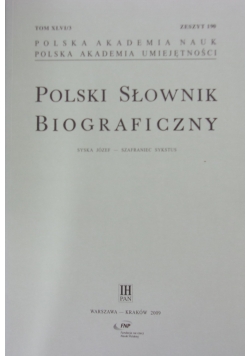 Polski słownik biograficzny tom XLVI\3, zeszyt 190