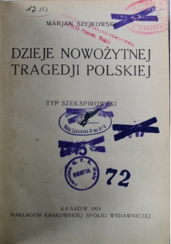 Dzieje nowożytnej tragedii polskiej 1923 r.