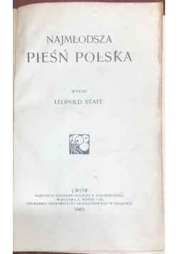 Najmłodsza Pieśń Polska, 1903 r.