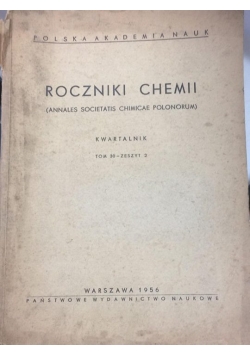 Roczniki chemii Tom 30, zeszyt 2