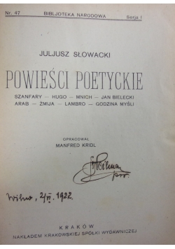 Powieści poetyckie,