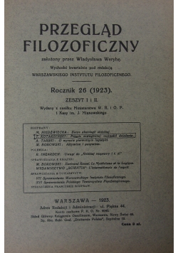 Przegląd filozoficzny, 1923r.