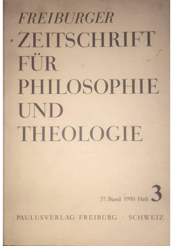 Freiburger zeitschrift fur philosophie und theologie