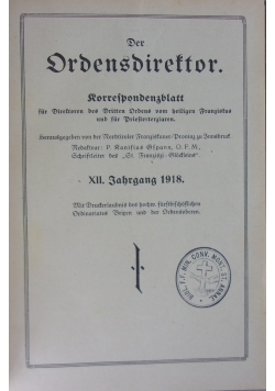 Der Ordensdirektor,1923r.