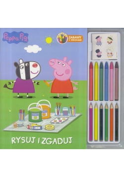 Świnka Peppa. Rysuj i zgaduj. Zabawy z kredkami