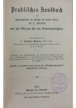 Praktisches handbuch, 1904 r.