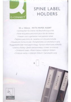 Kieszeń samoprzylepna Q-CONNECT na etykiety 55x102mm, 6 sztuk