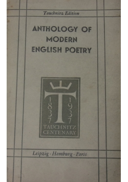 Anthology of modern english poetry, 1937r.