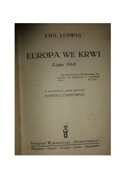 Europa we krwi, 1914 r.