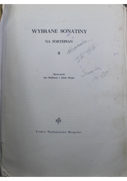 Wybrane sonatiny na fortepian II