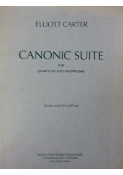 Canonic Suite for Quartet of Alto Saxophones