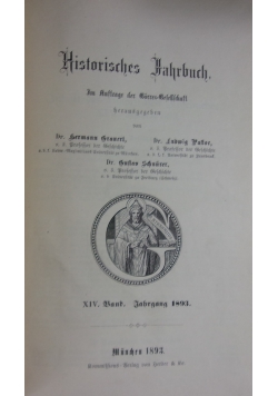 Historisches Hahrbuch  1893 r.