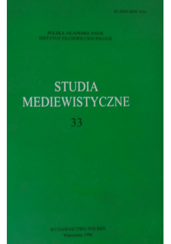 Studia mediewistyczne 33