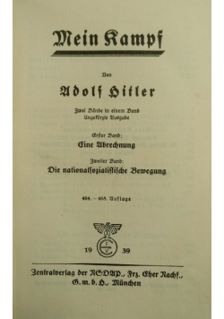 Mein Kampf 1939 r