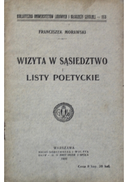 Wizyta w sąsiedztwie i listy poetyckie 1909 r.