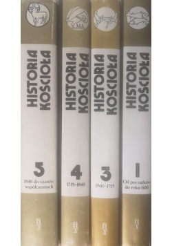Historia kościoła, zestaw 4 książek