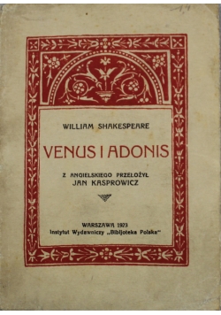 Venus i Adonis 1923 r.