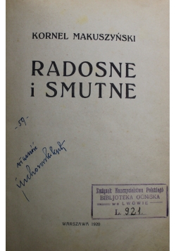 Radosne i smutne 1920 r