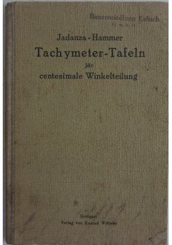 Tachymeter-Tafeln 1909r