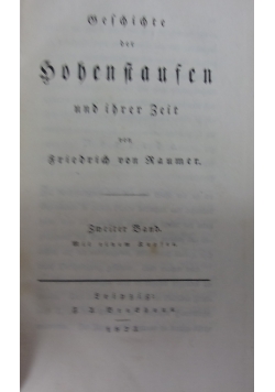 Geschichte der Hohenstaufen, 1823 r.