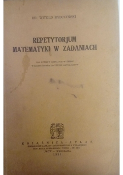 Repetytorium matematyki w zadaniach, 1931 r.