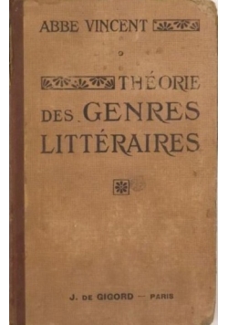 Theorie des Genres Litteraires, 1921 r.