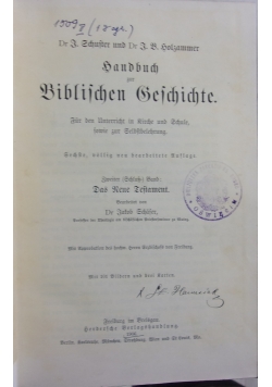 Biblichen Gelchichte, 1891 r.