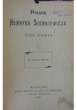 Pisma, tom XXXVI, 1901 r.