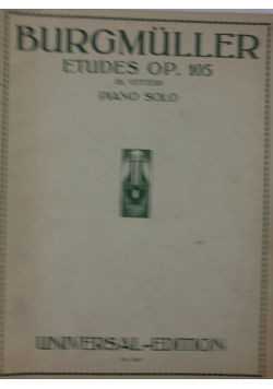 Burgmuller etudies Piano Solo, 1926r