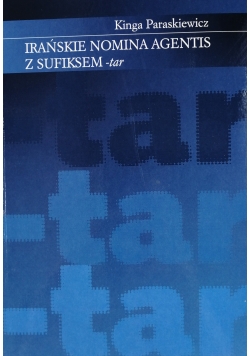 Irańskie nomina Agentis z Sufiksem - tar