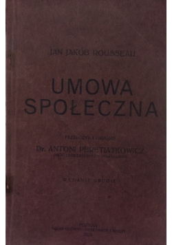 Umowa społeczna, 1920r.
