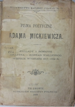 Pismo poetyczne, 1898r.