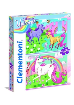 Puzzle Supercolor I Believe in Unicorns 2x20