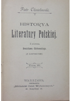 Historya Literatury Polskiej, Tom V, 1900r.