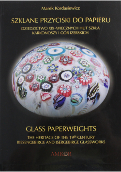Szklane przyciski do papieru plus autograf Kordasiewicz