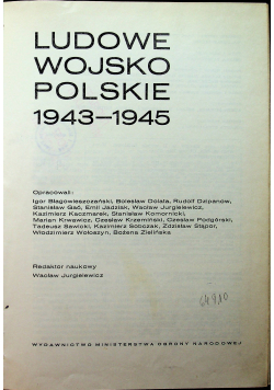 Ludowe wojsko polskie 1943 - 1945