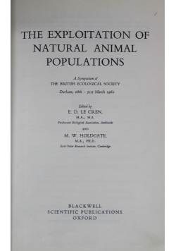 The Exploitation of Natural Animal Populations