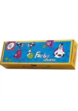 Farby Szkolne 12 kolorów 20ml AS