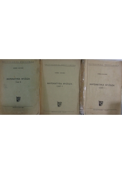 Matematyka wyższa, cz. I-III